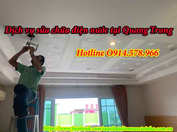 Dịch vụ sửa chữa điện nước tại Quang Trung 