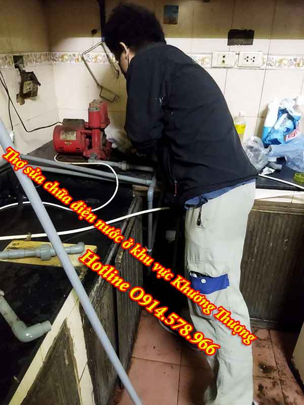 Thợ sửa chữa điện nước ở khu vực phường Khương Thượng
