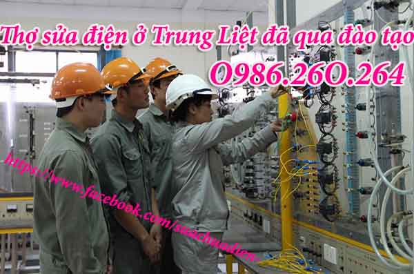 Thợ sửa điện nước tại Trung Liệt đã qua đào tạo
