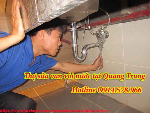 Thợ sửa van vòi nước tại phường Quang Trung