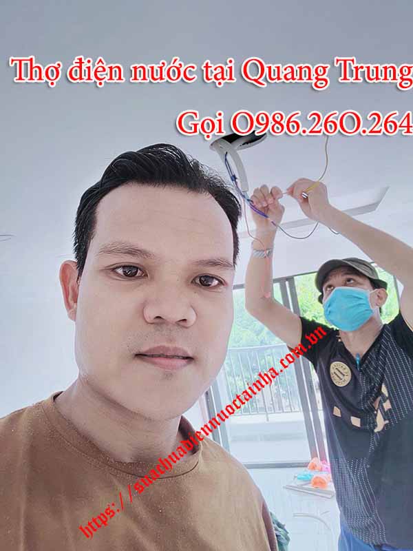 Thợ sửa điện nước tại phường Quang Trung Hà Đông – O986.26O.264