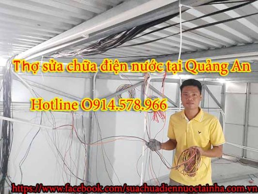Sửa chữa điện nước tại Quảng An gọi O914.578.966 - Thợ TOP 1