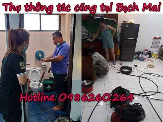Thông tắc cống tại Bạch Mai Gọi thợ O986.26O.264
