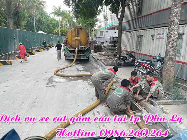 Dịch vụ xe rút hầm cầu tại thành phố Phủ Lý