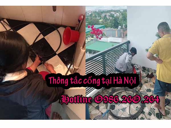 Dịch vụ thông tắc cống tại phường Nhân Chính – Thợ thông bồn cầu giá rẻ Hotline O986.26O.264