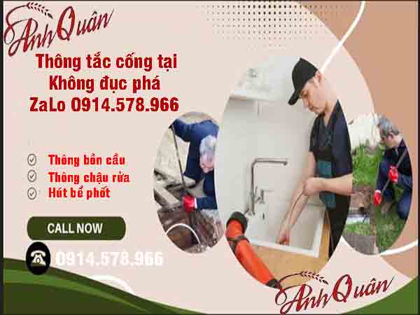 Dịch vụ thông cống nghẹt phường Hàng Bột