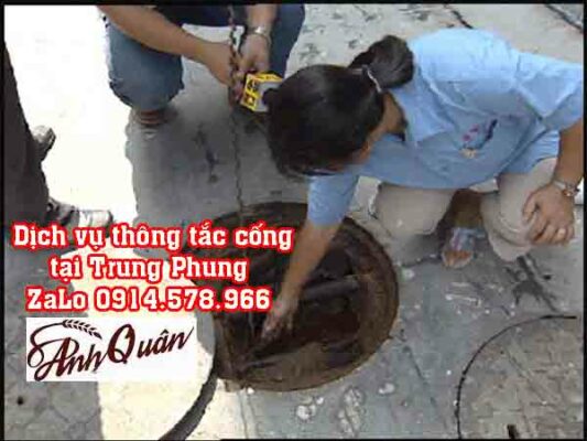 Dịch vụ thông tắc cống tại phường Trung Phụng