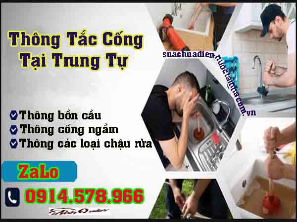 Thợ thông hút bể phốt ở Trung Tự