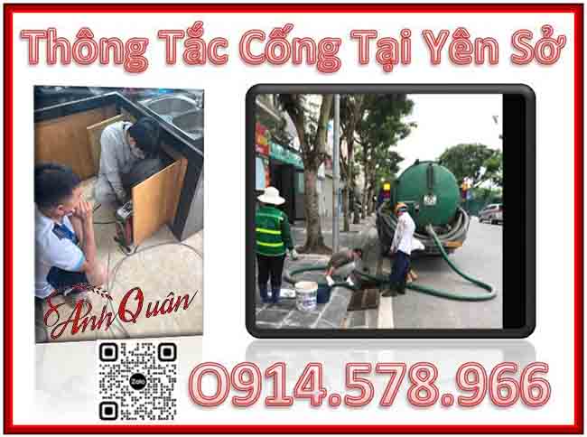 Dịch vụ thông tắc cống tại Yên Sở