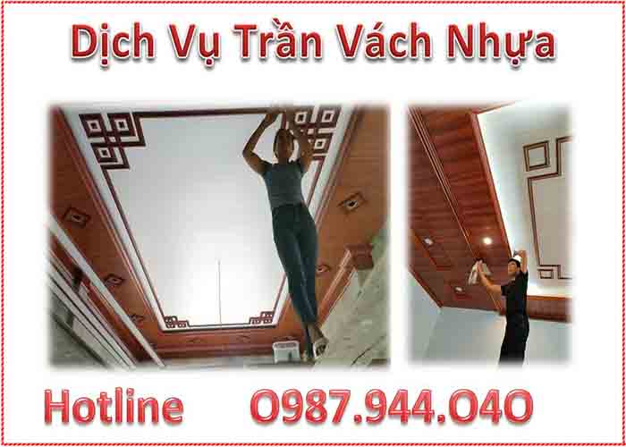 Thợ đóng trần nhựa tại Giao Thủy