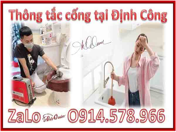 Dịch vụ thông tắc cống tại Định Công