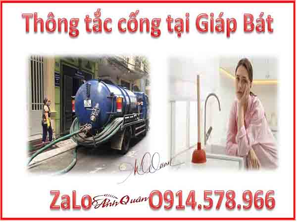 Dịch vụ thông tắc cống tại Giáp Bát