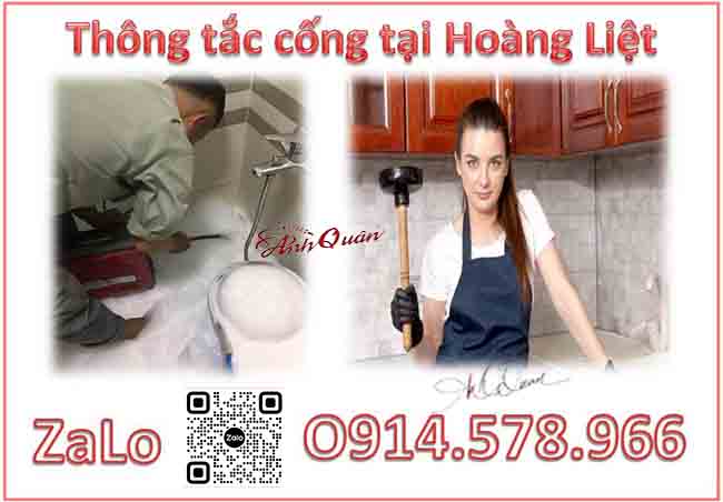 Dịch vụ thông tắc cống tại Hoàng Liệt