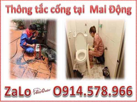 Dịch vụ thông tắc cống tại Mai Động