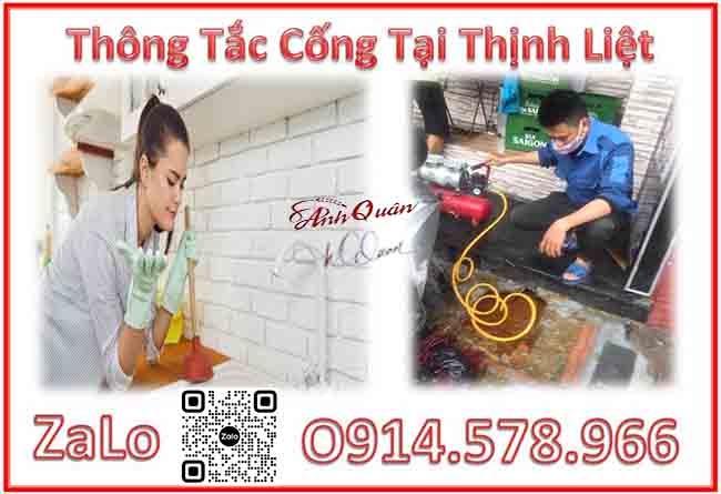 Thông tắc cống tại Thịnh Liệt ZaLo 0914578966