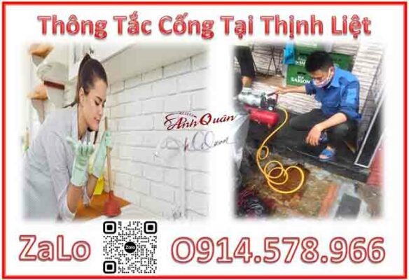 Dịch vụ thông tắc cống tại Thịnh Liệt