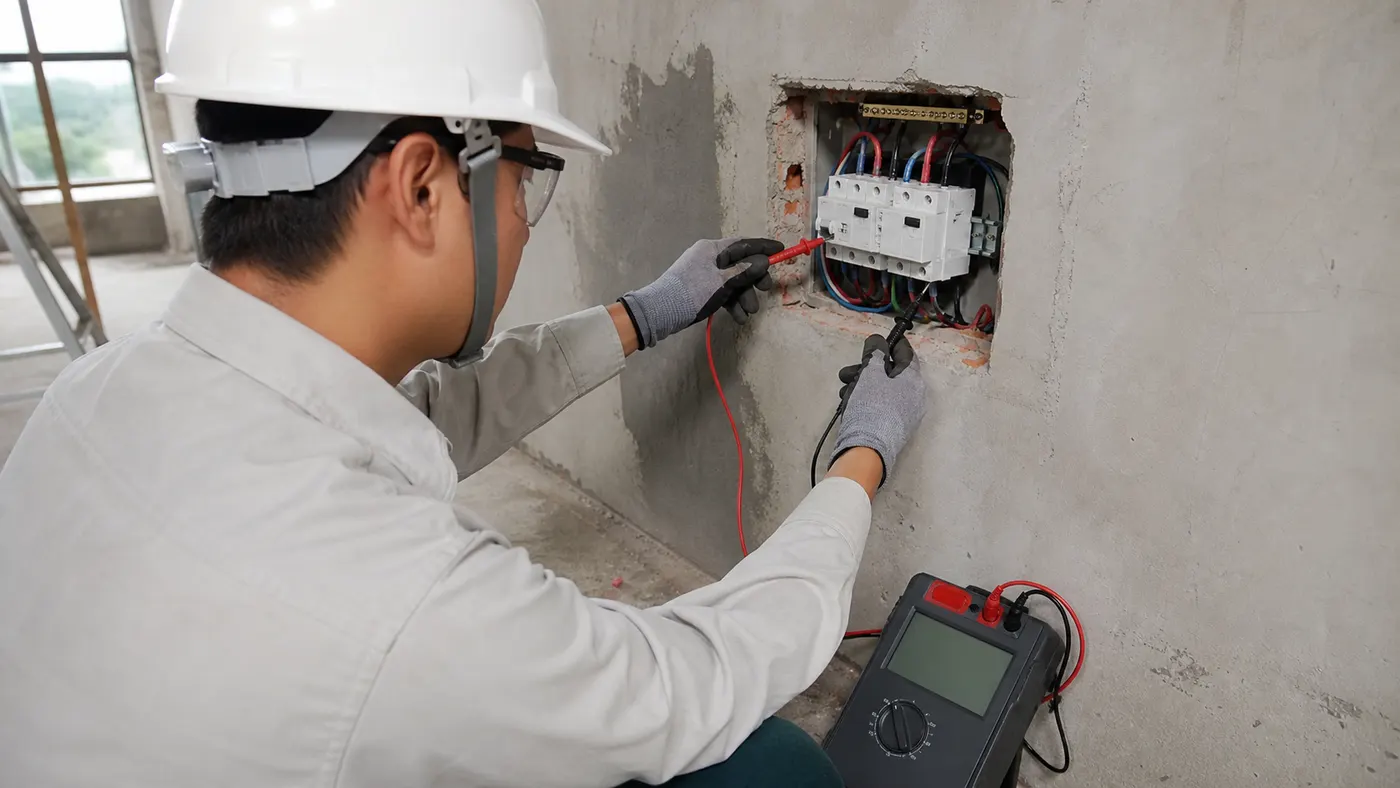 Đo cách điện sau khi nối lại đường dây