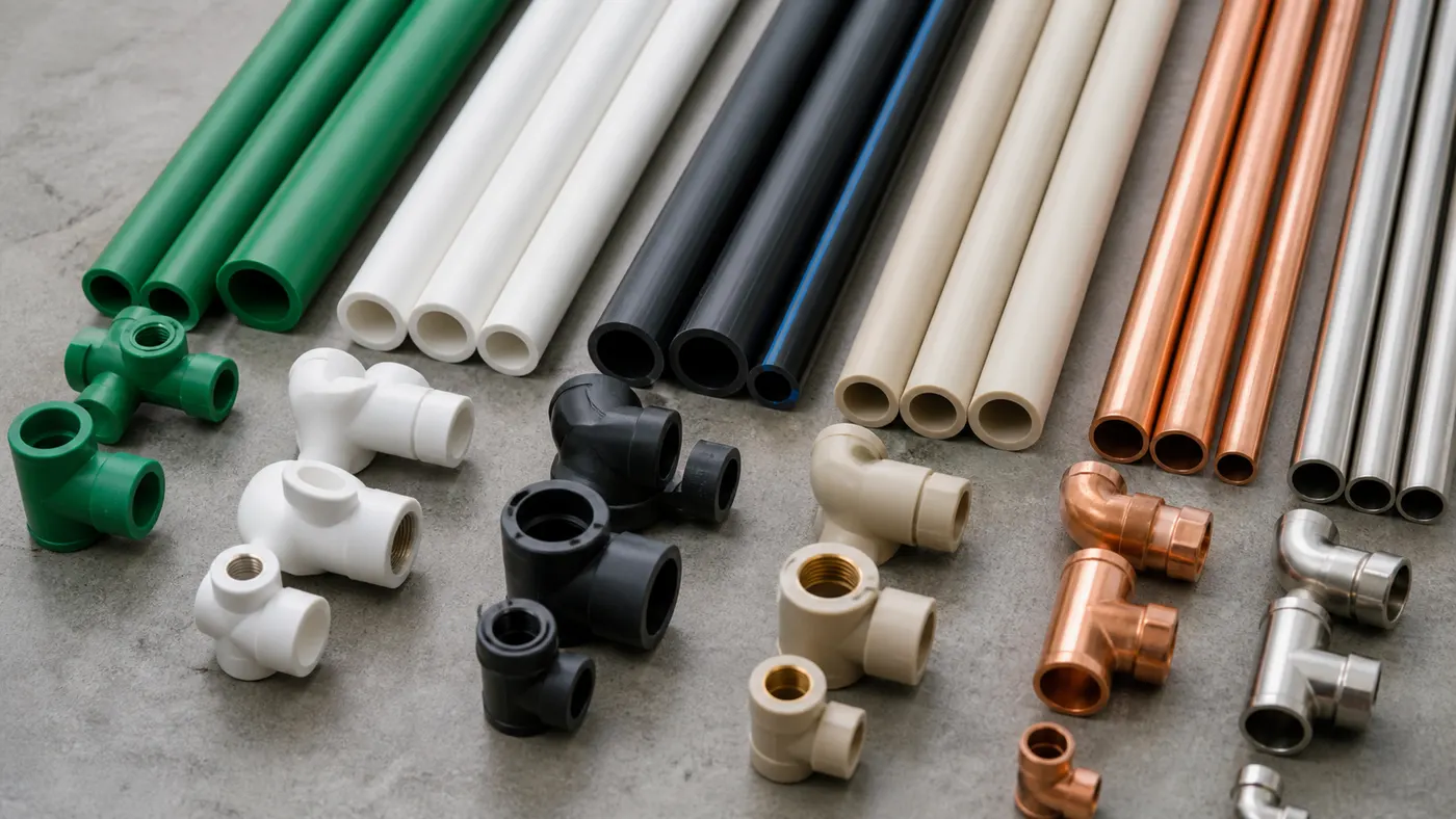 So sánh vật liệu PPR uPVC HDPE CPVC và kim loại