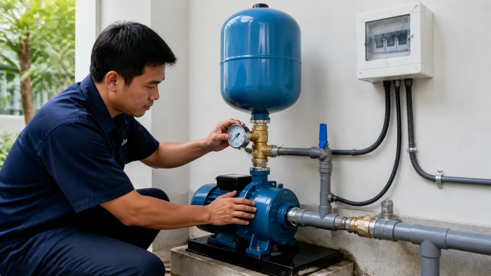 Hệ thống máy bơm nước gia đình lắp đúng kỹ thuật