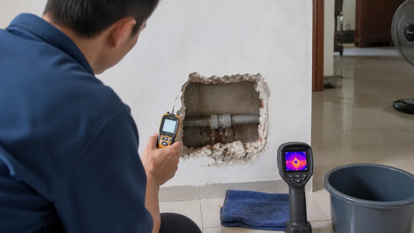 Quy trình tìm và sửa điểm ống nước rò