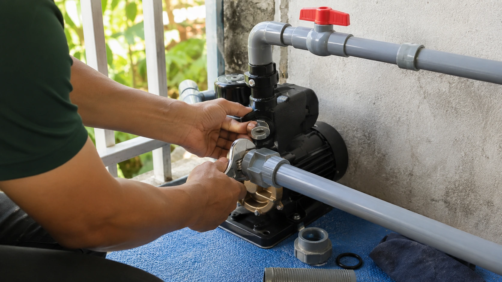 sửa đường ống máy bơm