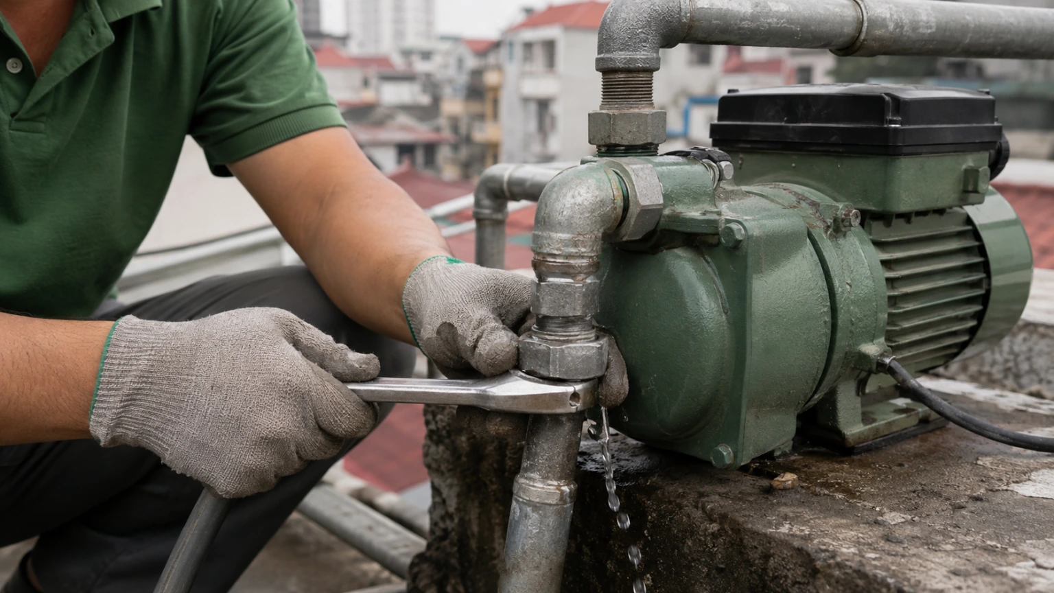 Sửa máy bơm không lên nước